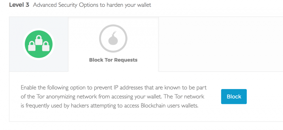 Security Center - Block TOR requests