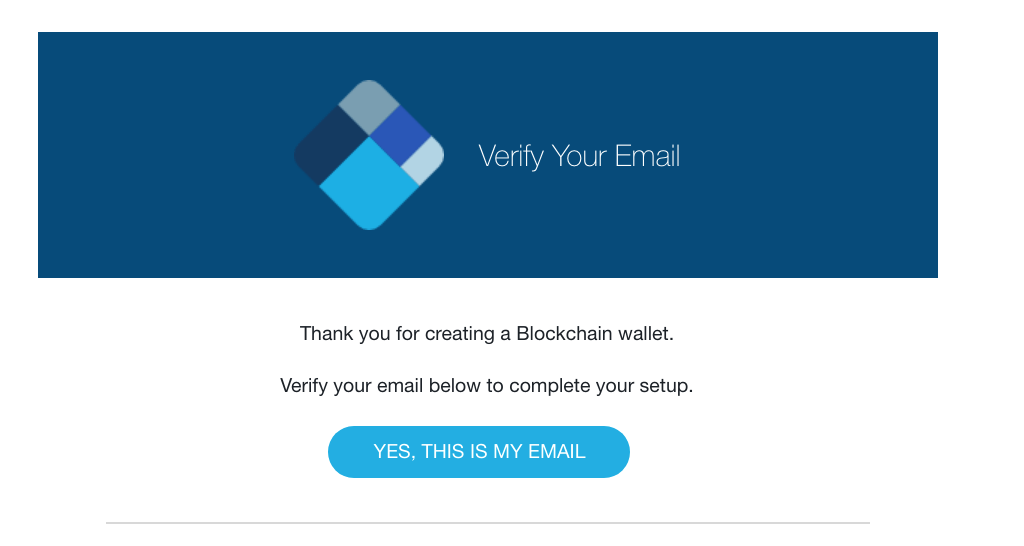 Blockchain Verify your email